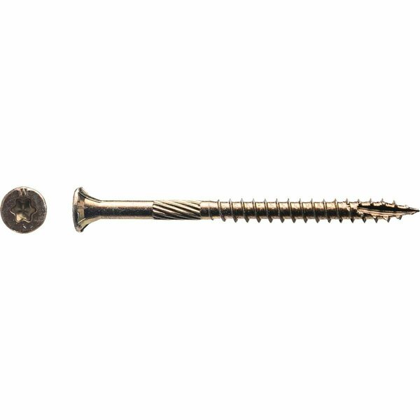 Big Timber #9 x 2-1/2 In. Yellow Zinc Flat Head Wood Screw, 94PK 1YTX9212